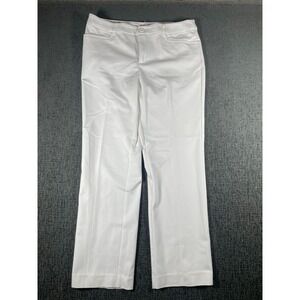 Christopher & Banks Womens White Modern Fit Straight Leg Pants NWT Size 14